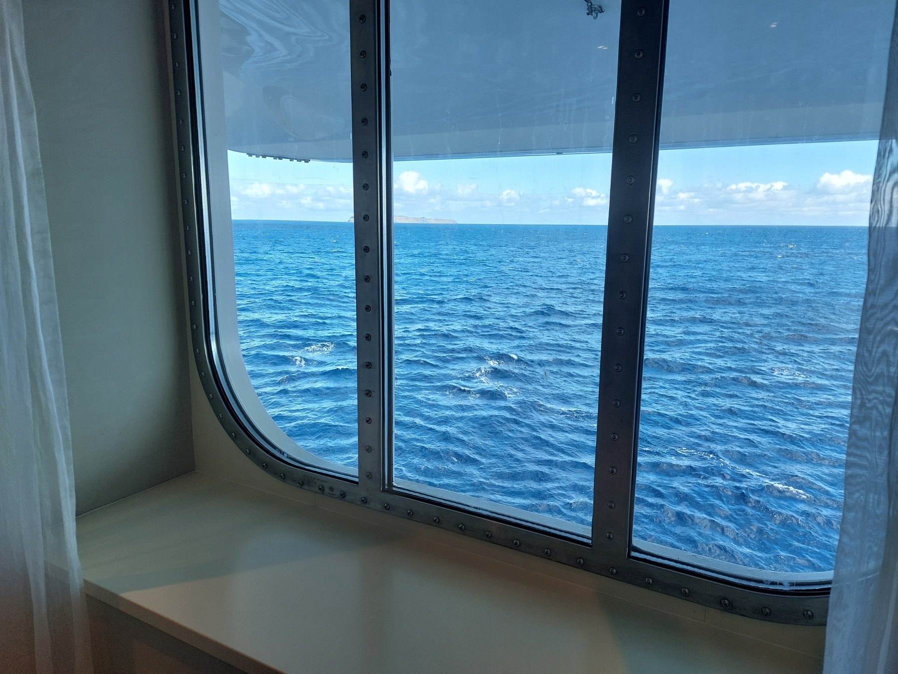 Blick aufs Meer während der Fahrt