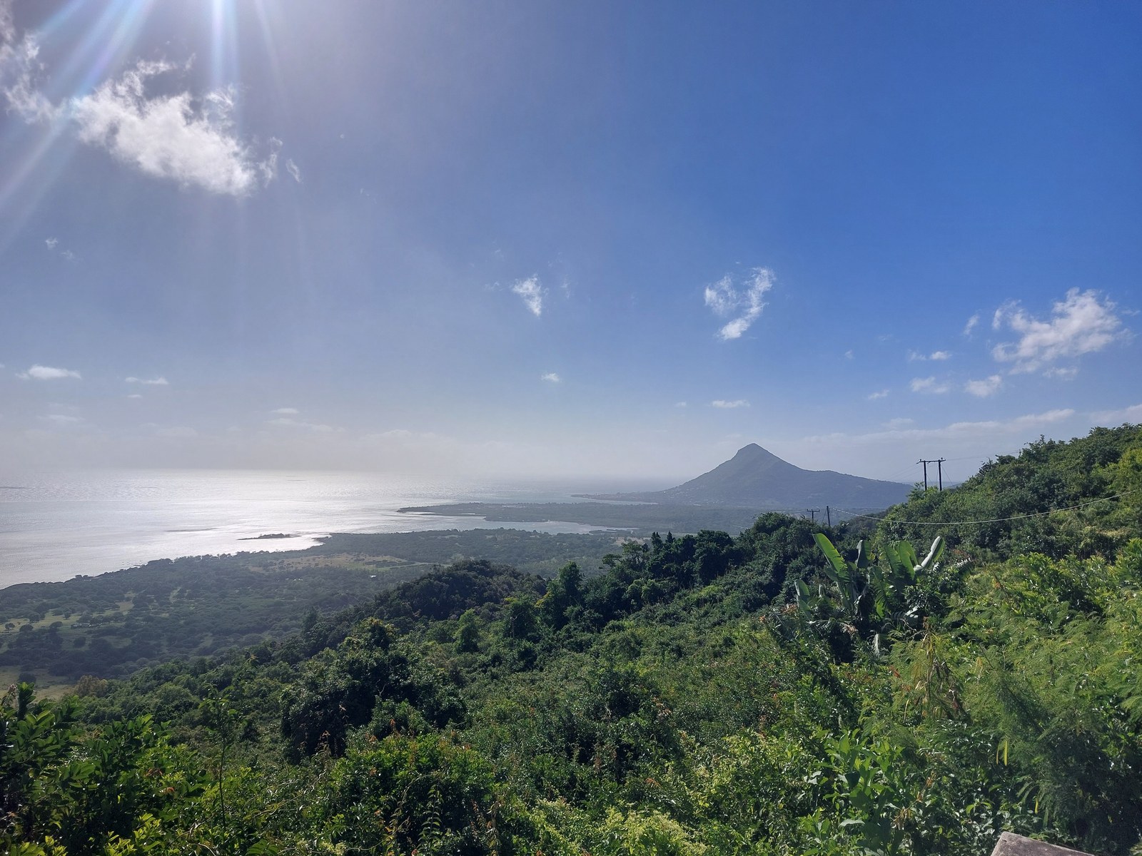 Ausblick über die Insel Mauritius während der Südtour
