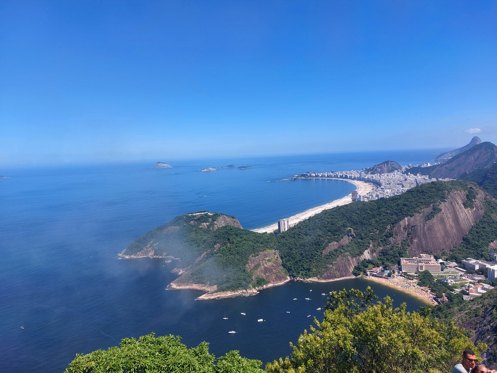 Ausblick vom Zuckerhut auf Copacabana Beach Rio de Janeiro